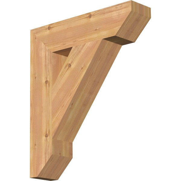 Ekena Millwork Traditional Slat Smooth Bracket, Western Red Cedar, 5 1/2"W x 24"D x 28"H BKT06X24X28TRA06SWR - main